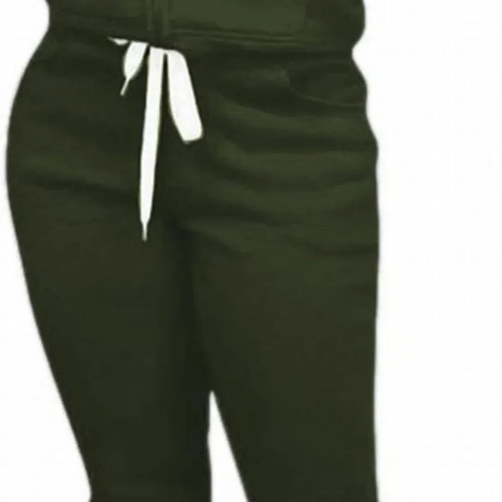 Athleisure Wear Zip Hoodie Jogger Set Casual 2 Piece  Casual Street Wear